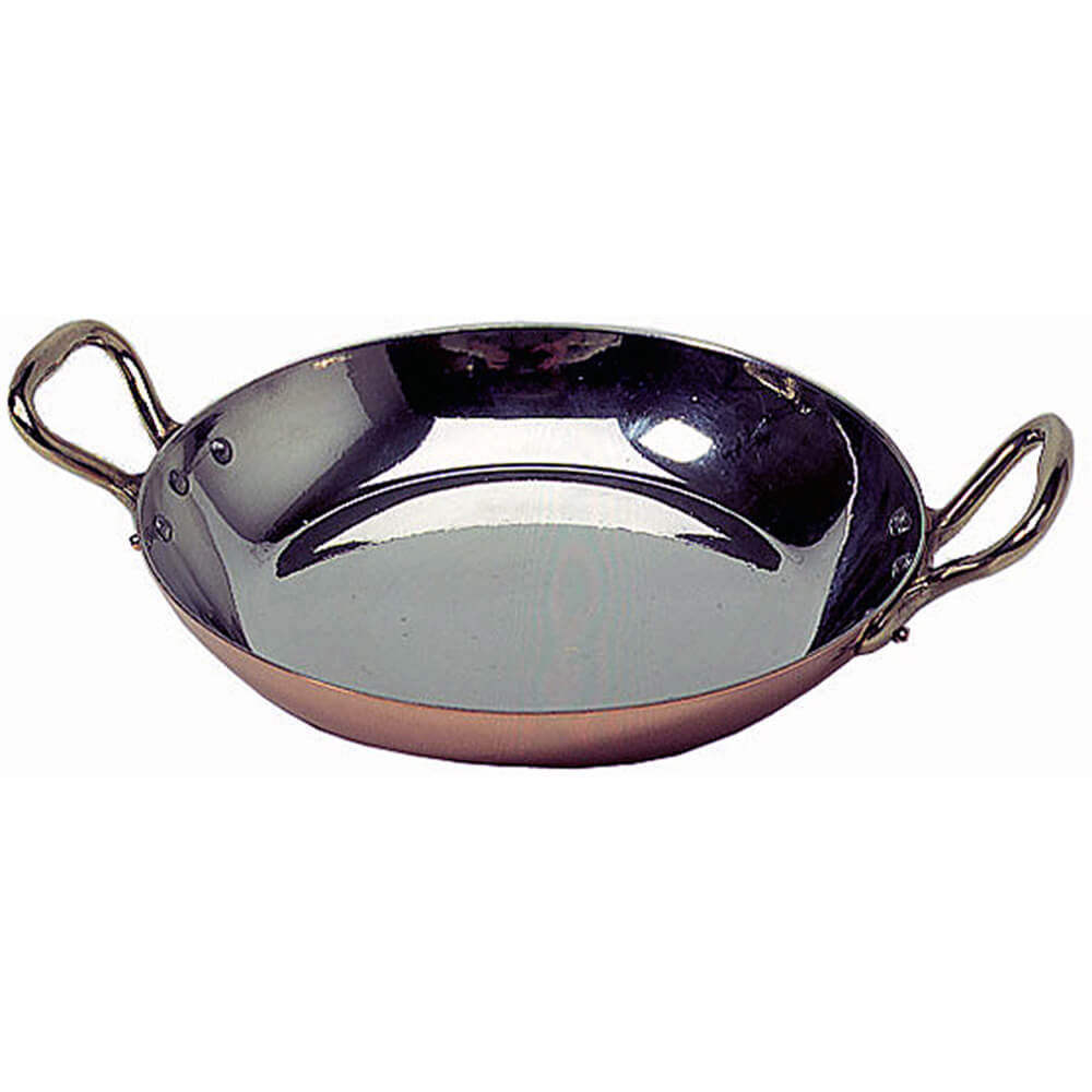 Copper, Egg Frying Pan, 2 Handles, Tin Lined, 8