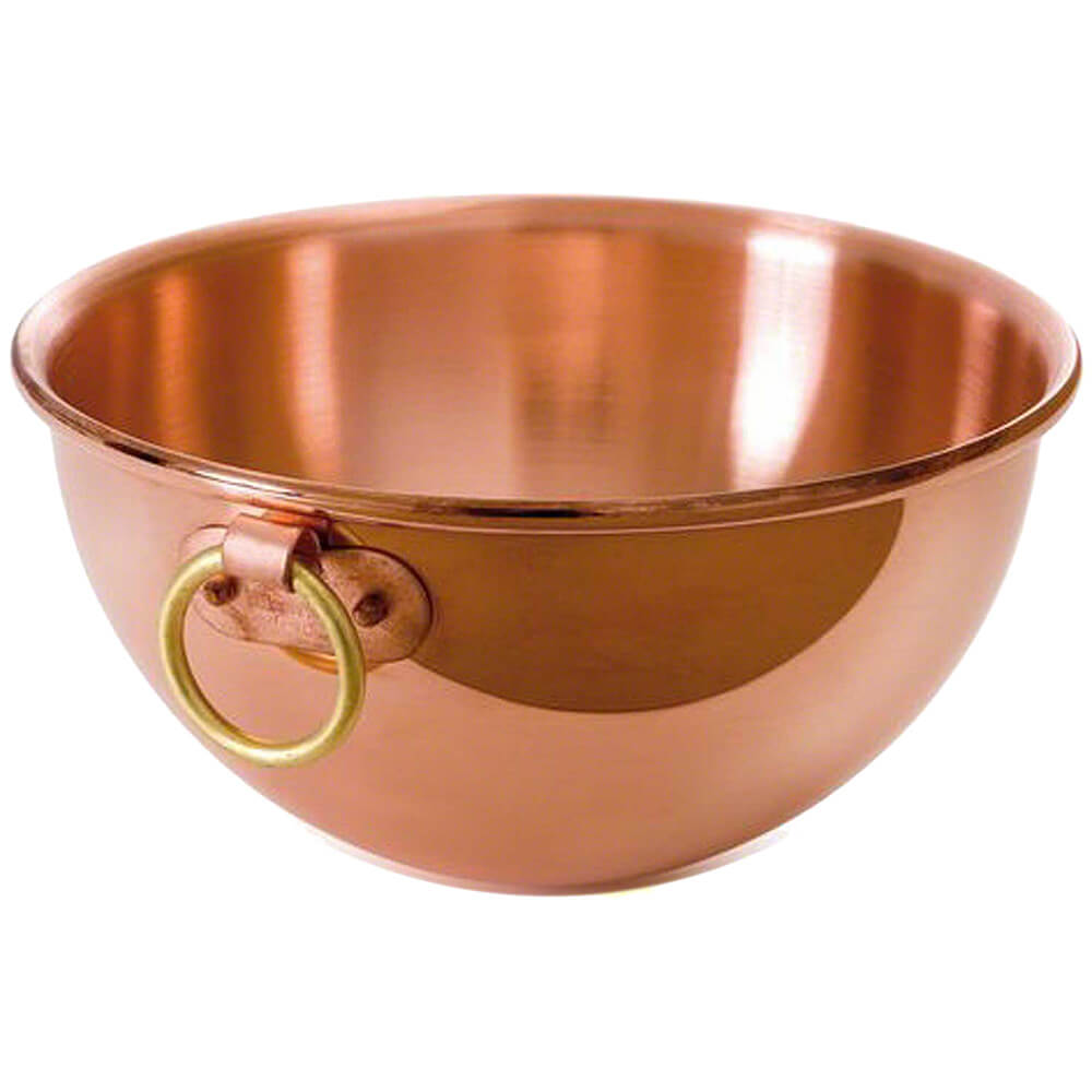 Solid Copper, Mixing Bowl With Handle, 3.5 Qt. 032107 Mauviel