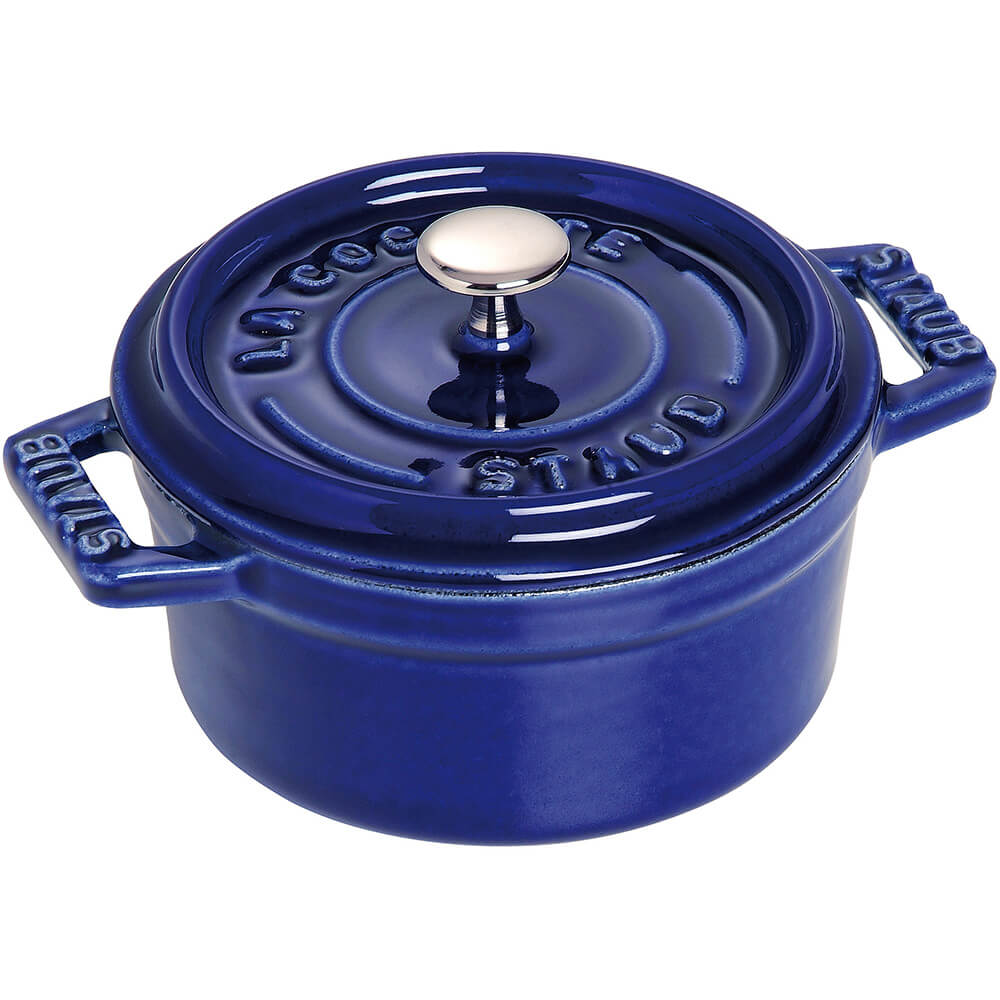 Dark Blue, Mini Round Cast Iron Cocotte, 0.25 Qt | 1101091 | Staub