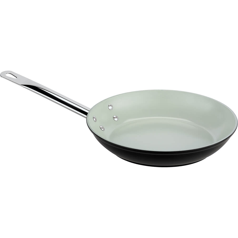 Black, Aluminum Ceramic Coated Frying Pan, 13" 1161832 Paderno