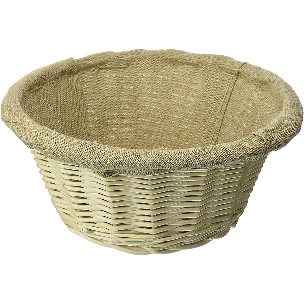 Matfer Bourgeat Wicker Lined Proofing / Bread Basket, Round, 10.62", 118512