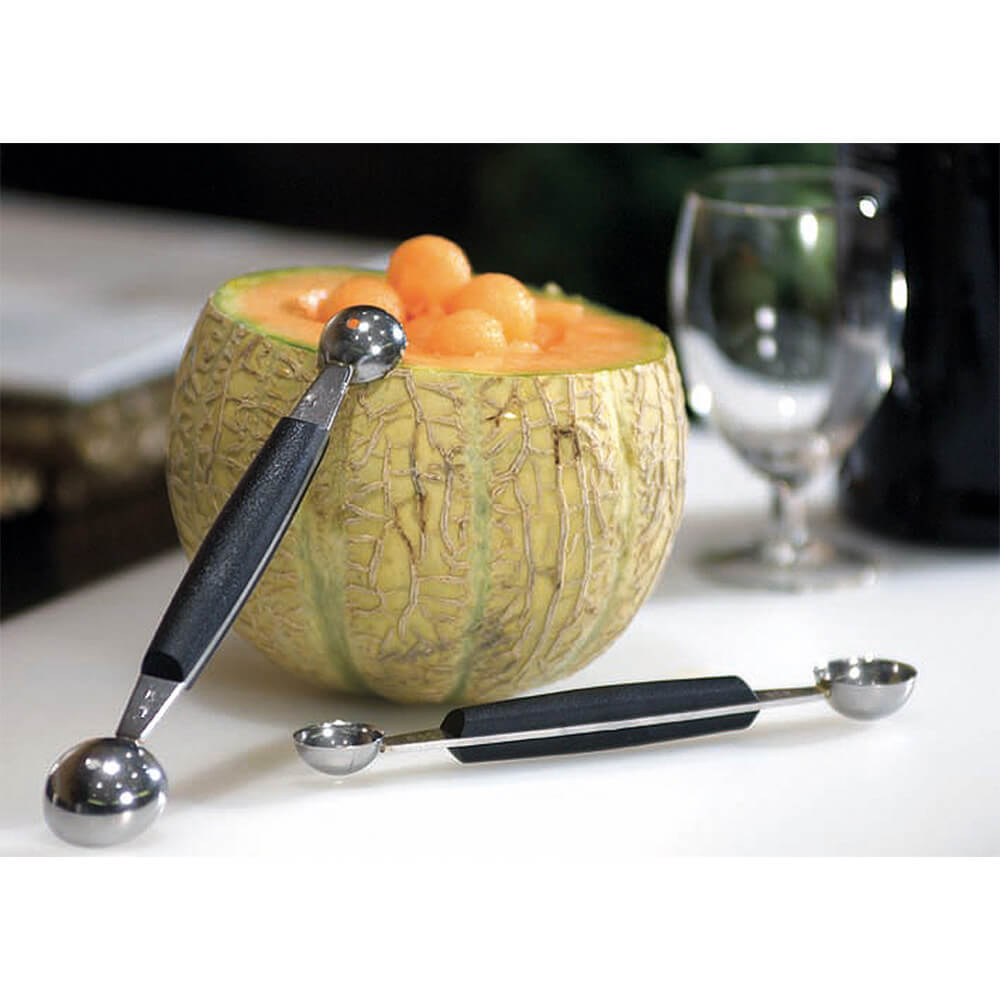 Matfer Bourgeat Black, Stainless Steel Double Melon Baller, Exoglass
