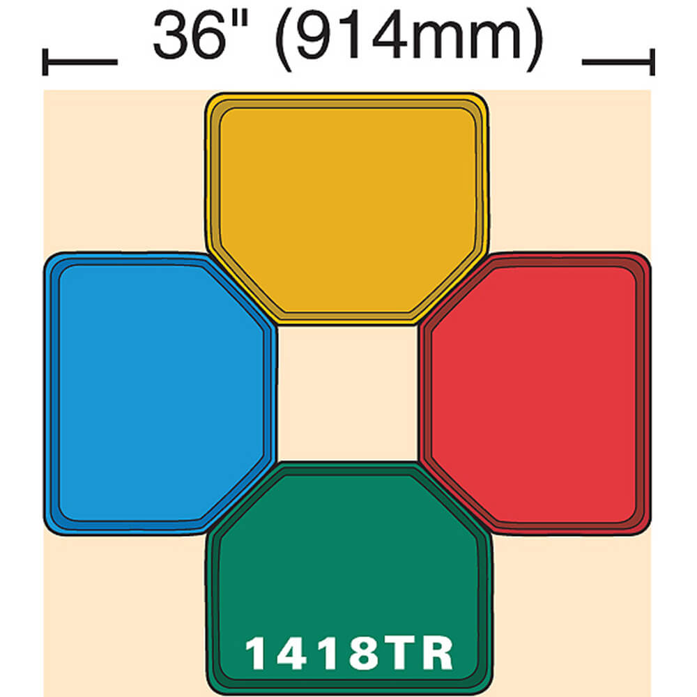Blush, 14"x18" Trapezoid Food Trays, Fiberglass, 12/PK View 2