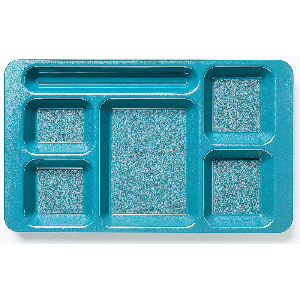 Cambro Teal, 2x2 Polycarbonate Cafeteria Trays 24/PK, 1596CW414
