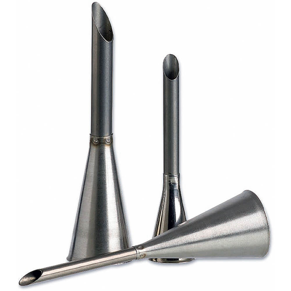 Stainless Steel, Narrow Pastry Funnel, Set Of 3 Sizes 167532 Matfer