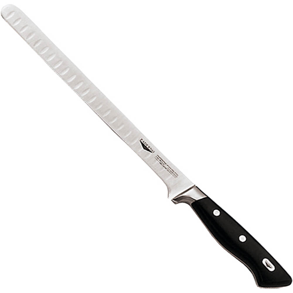 Black, Carbon Steel Ham Slicing Knife, Granton Edge, 10.25