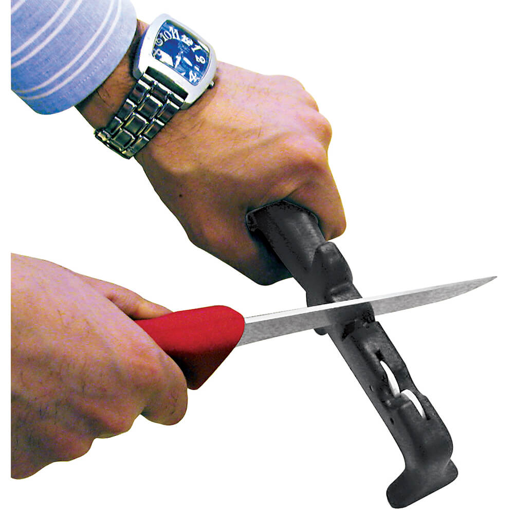 Black, Stainless Steel Knife Sharpener, 10" 1825500 Paderno