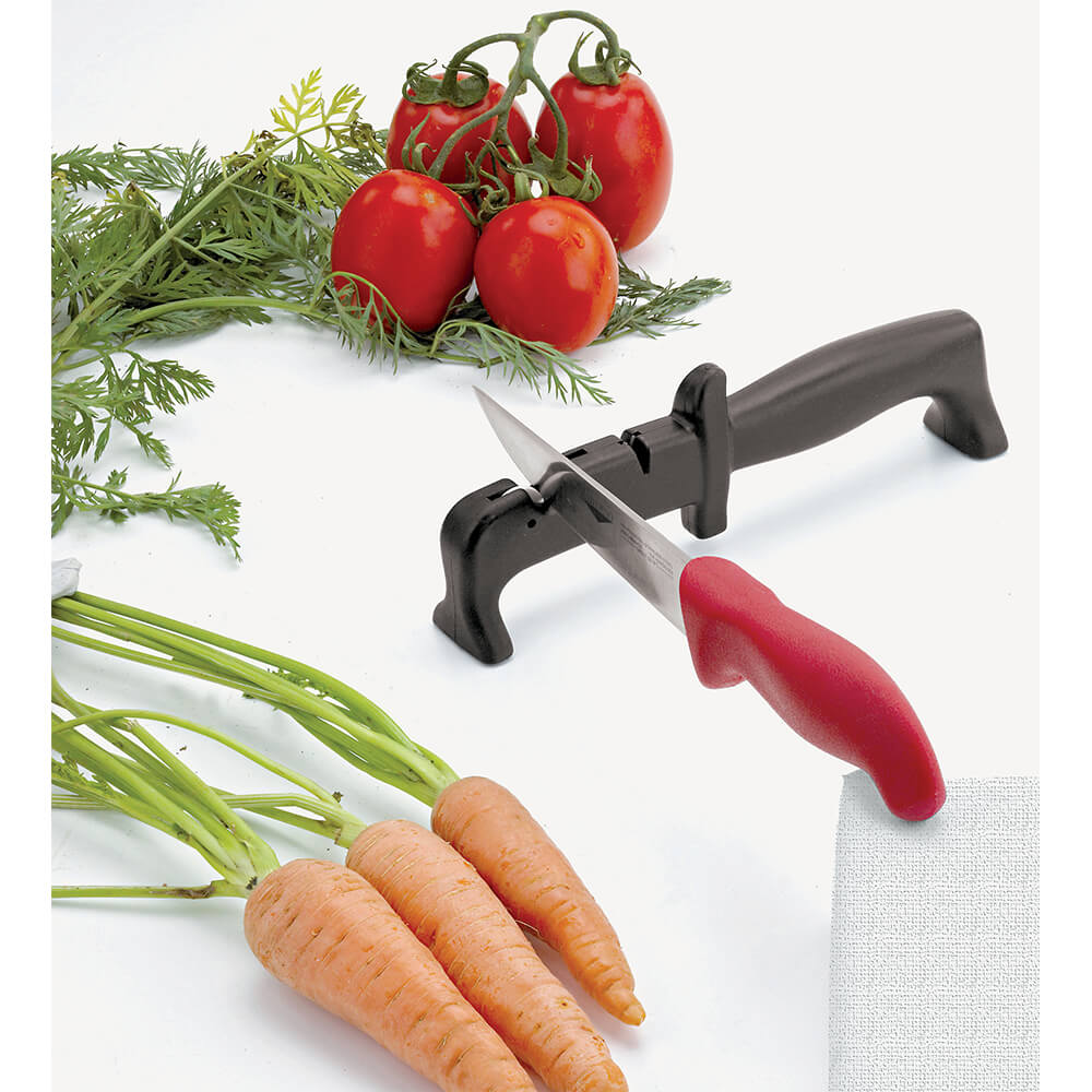 Black, Stainless Steel Knife Sharpener, 10" 1825500 Paderno