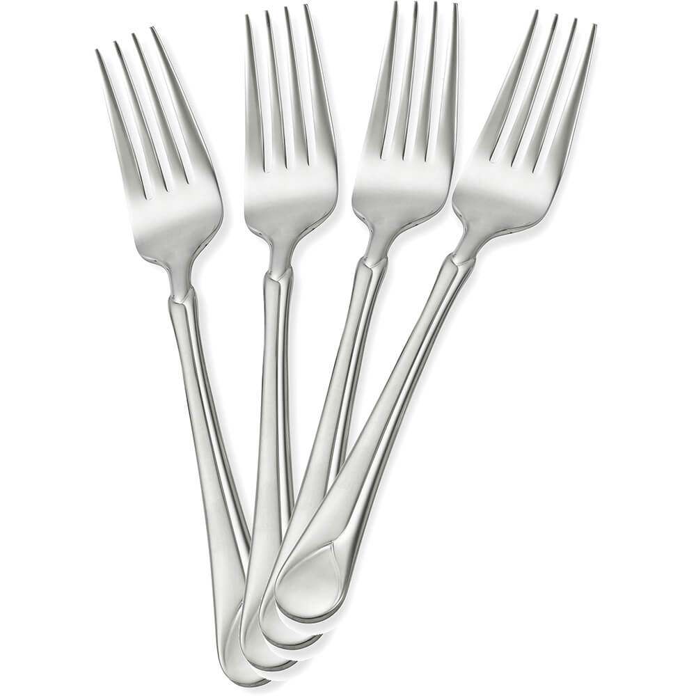 Provence Dinner Fork Replacement Flatware, Stainless Steel Mirror Finish, 12/PK
