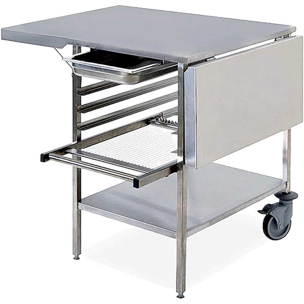 Matfer Bourgeat Stainless Steel Utility Cart W Storage Rails And