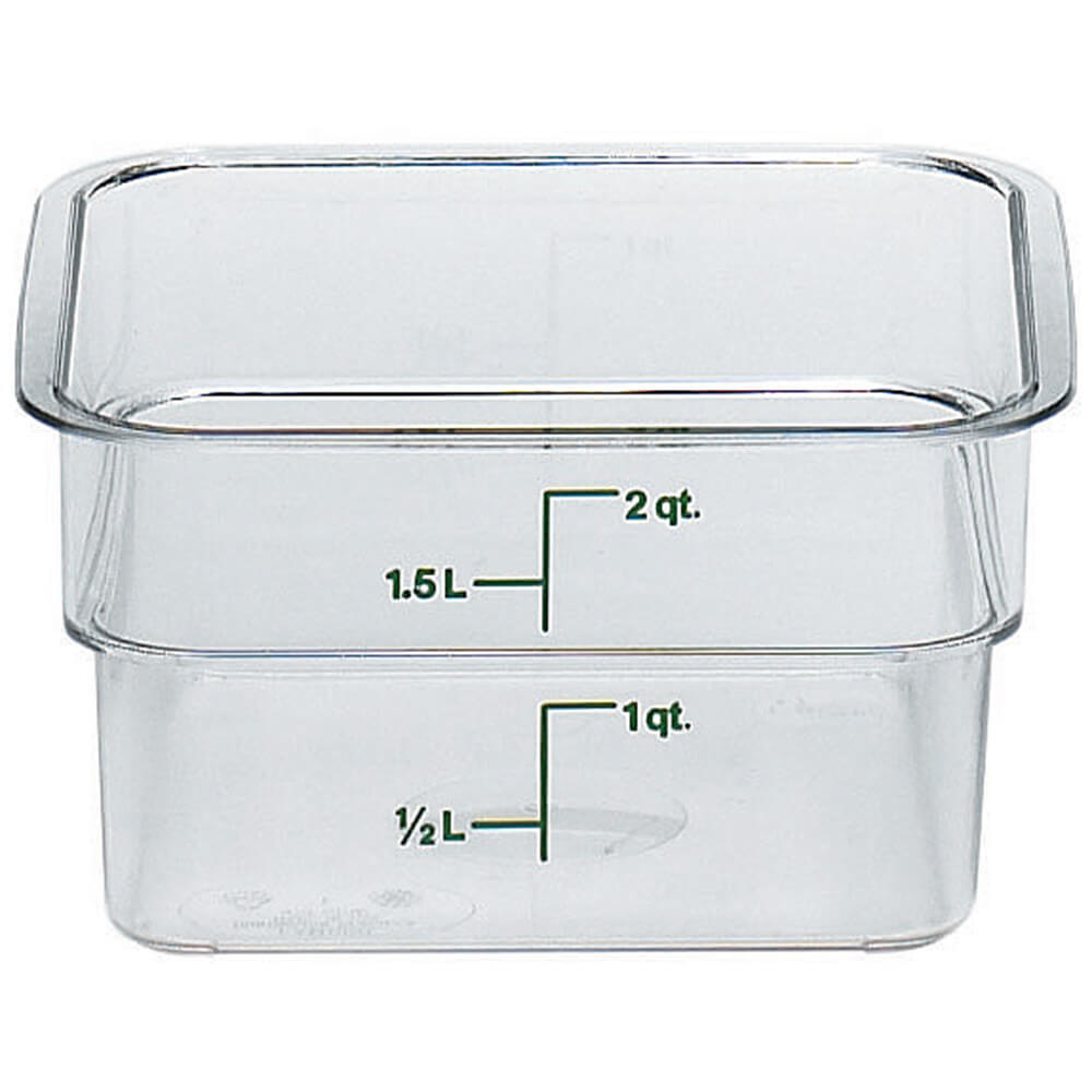 Clear, 2 Qt. CamSquare Food Storage Containers, 6/PK 2SFSCW135 Cambro