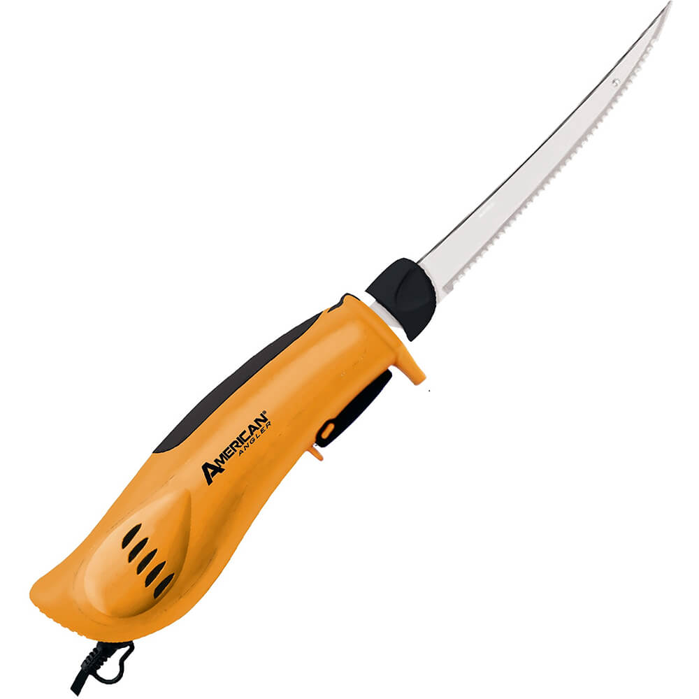 Orange, Pro EFK Electric Knife W/ 8" Serrated Fillet Blade