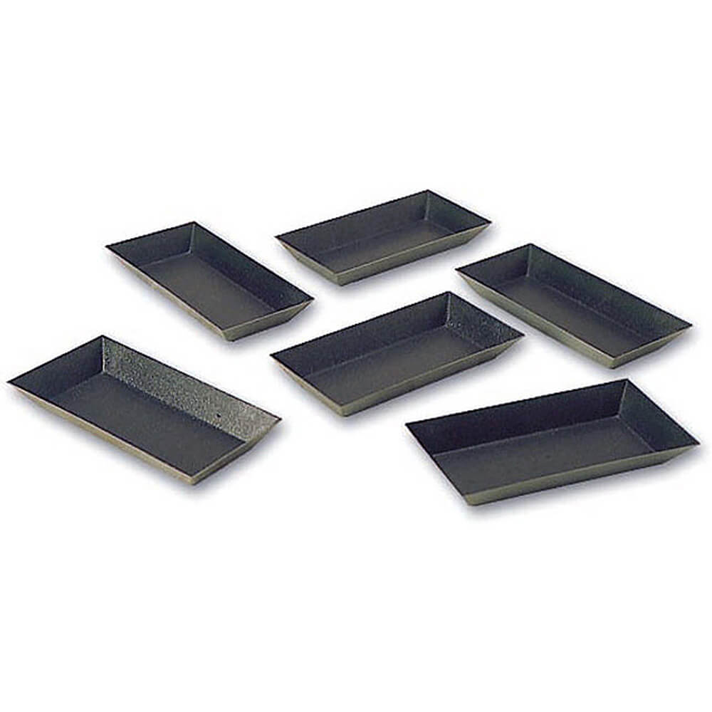 Matfer Bourgeat Steel Exopan Rectangular Tart Pans, Slanted Sides, 3.75