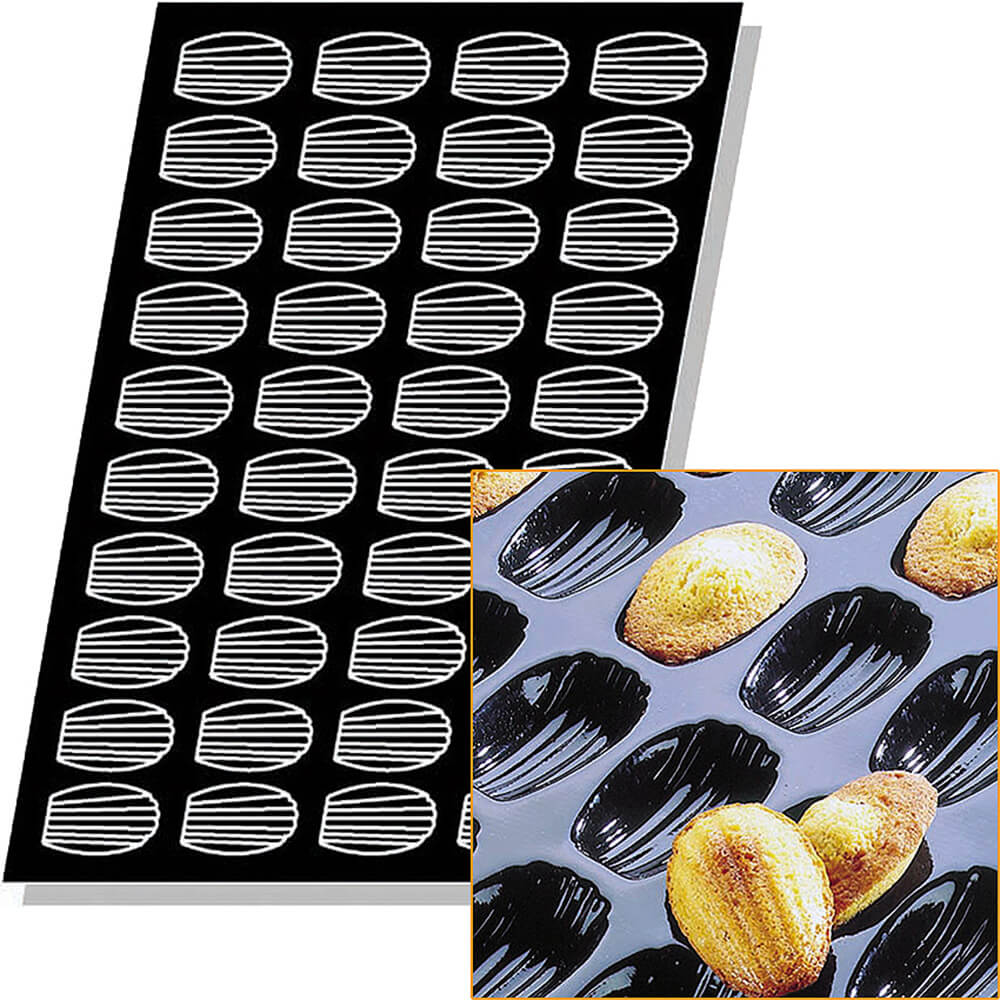 Silicone Flexipan Mini Madeleine Baking Pan, 28 Cups 336346 Matfer