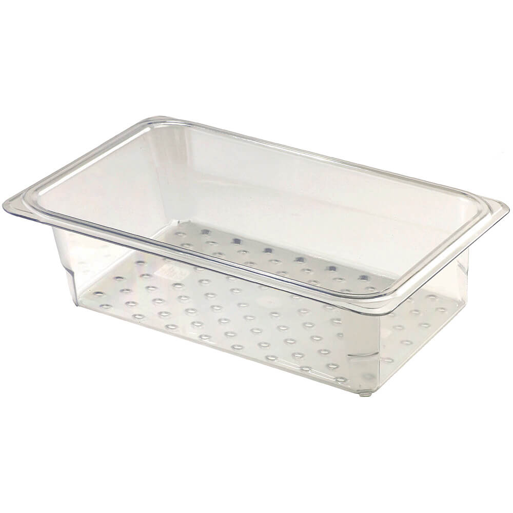 Clear, Perforated Pan / Colander, GN 1/3, 3" Deep, 6/PK