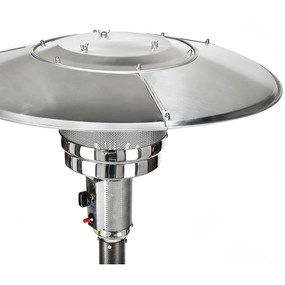 45,000 BTU Outdoor Propane Heater, Stainless Patio Heater W/ Gold