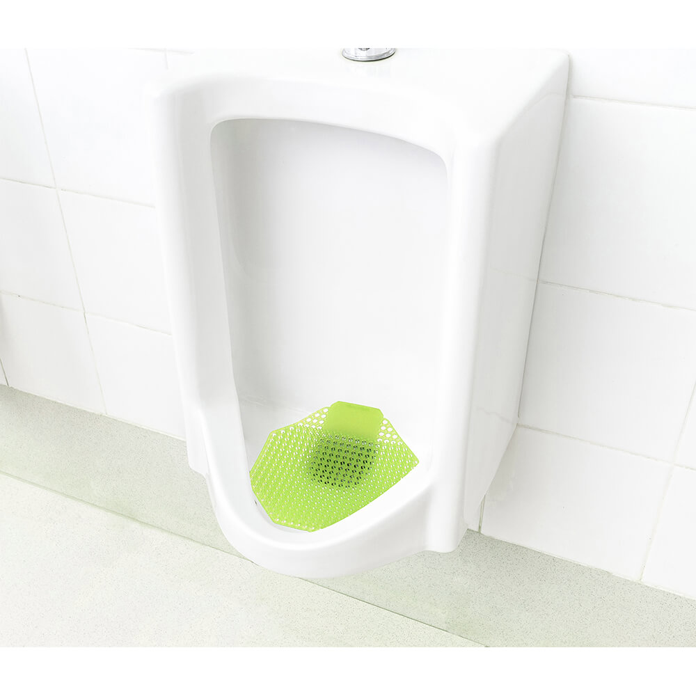 Green, Plastic Urinal Screen, Cucumber Melon Urinal Deodorizer, 10/PK
