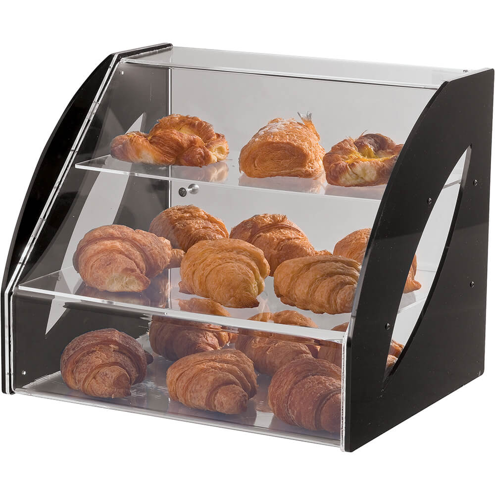 APS Black, Plexiglass Threetier Bread / Pastry Display Case, Counter