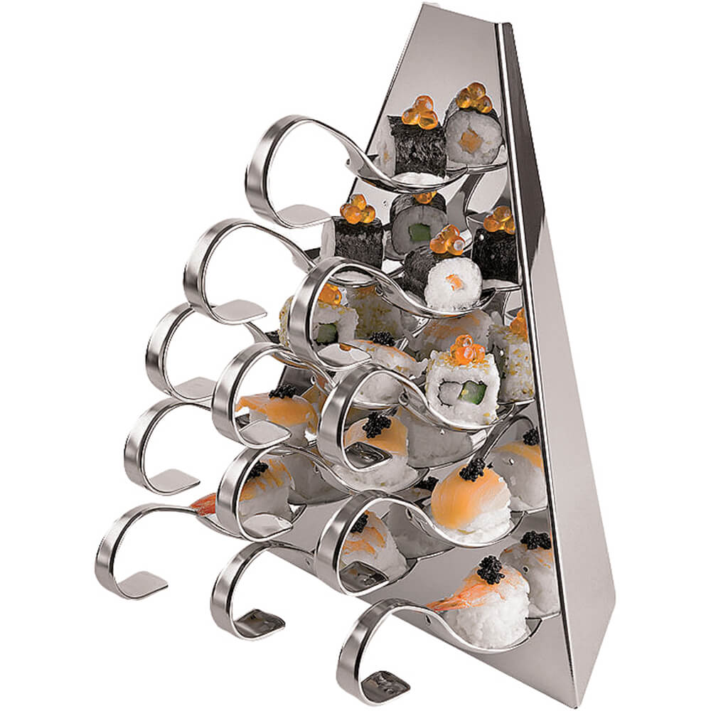 APS Stainless Steel Tasting Spoon Holder, Display W/ 12 Spoons, 20