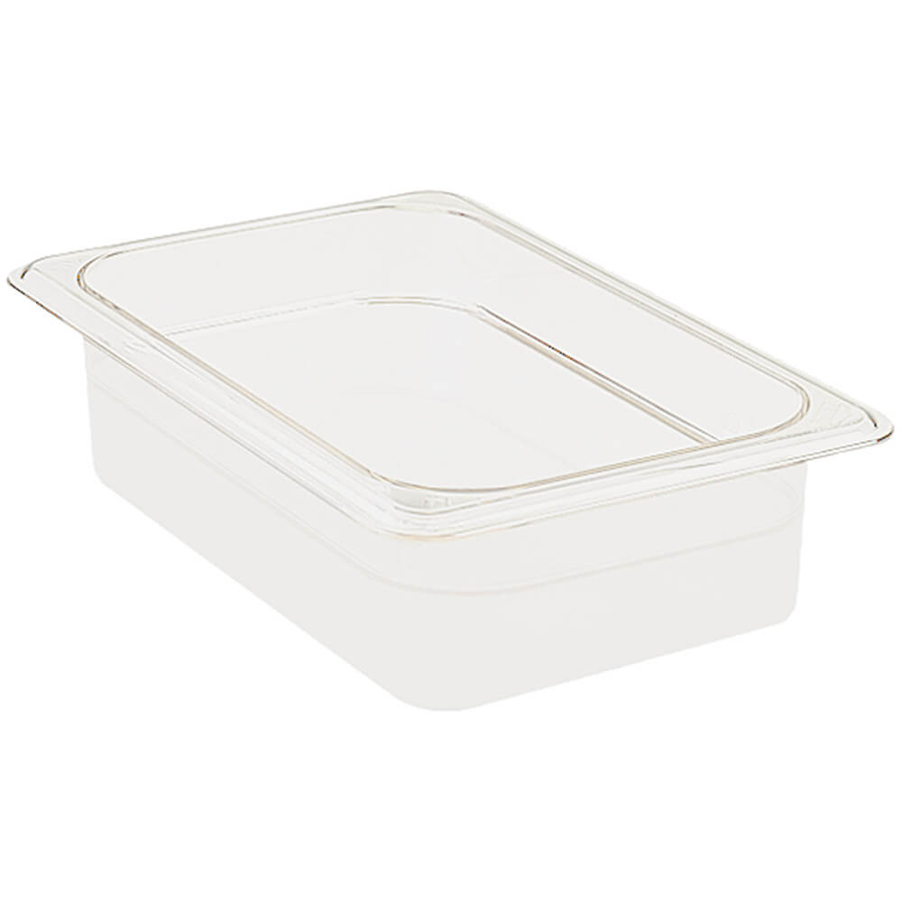 White, 1/4 GN Polycarbonate Hotel Pan, 2.5" Deep, 6/PK 42CW148 Cambro