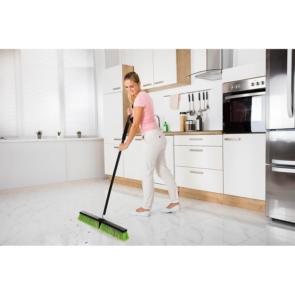 Green, Plastic 24" MultiSurface Push Broom / Outdoor Broom 460241