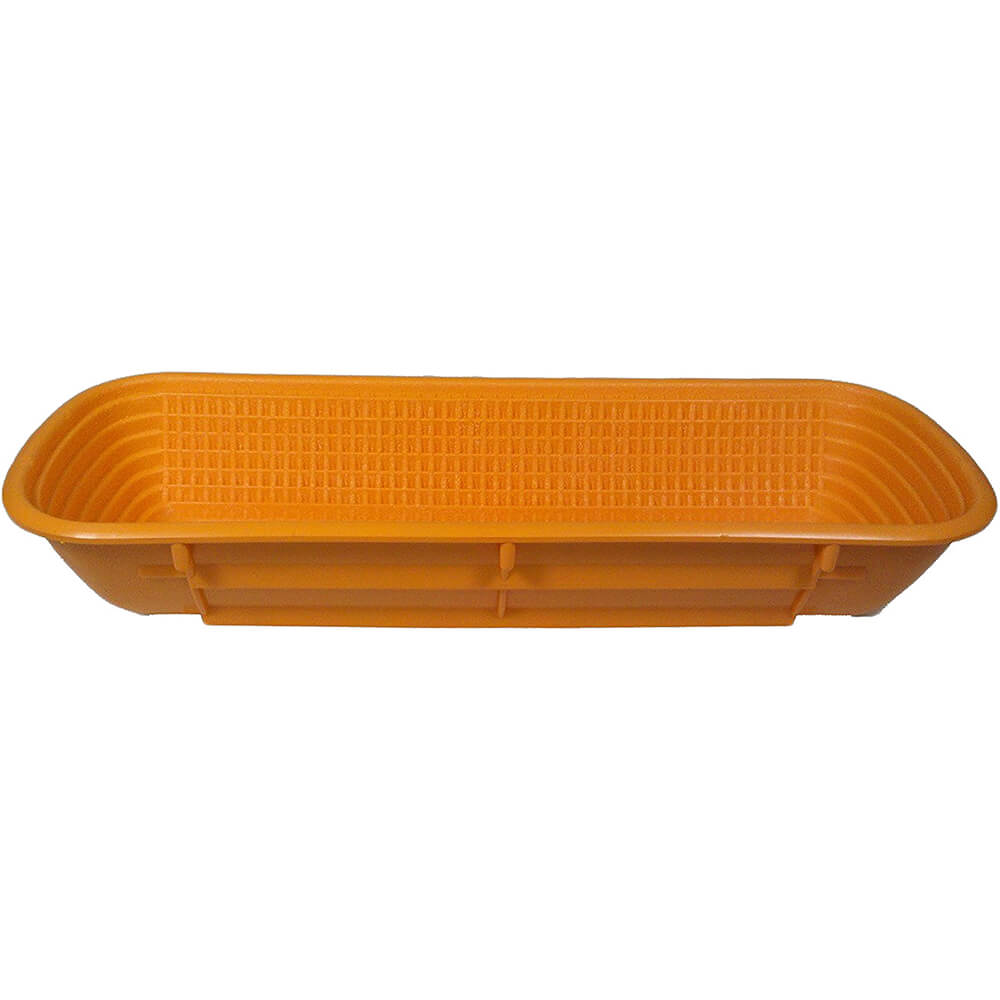 Schneider Orange, Plastic Proofing Basket, Rectangular, 13.75" X 5.13