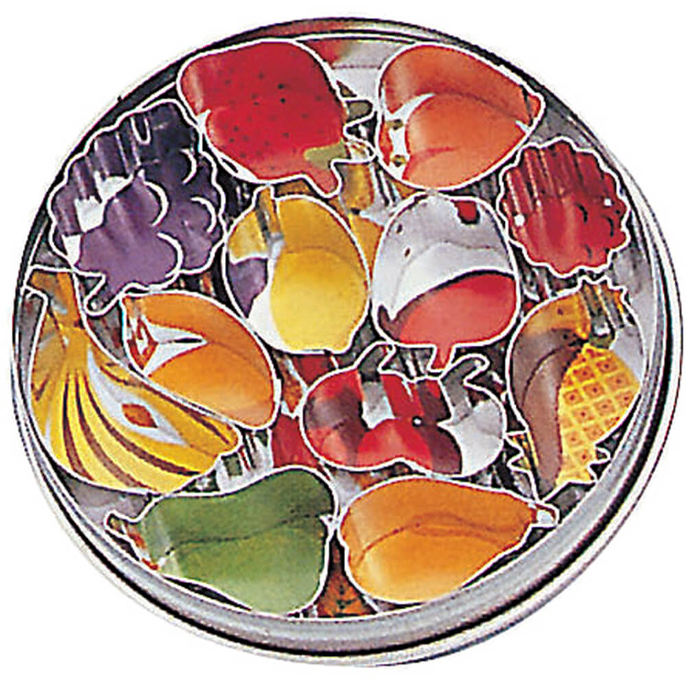 Stainless Steel Fruit Cookie Cutters, Set Of 12 Assorted Pieces 47327