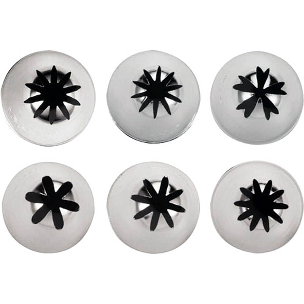 Stainless Steel 6 Piece Decorating Icing Tips, Happy Flower