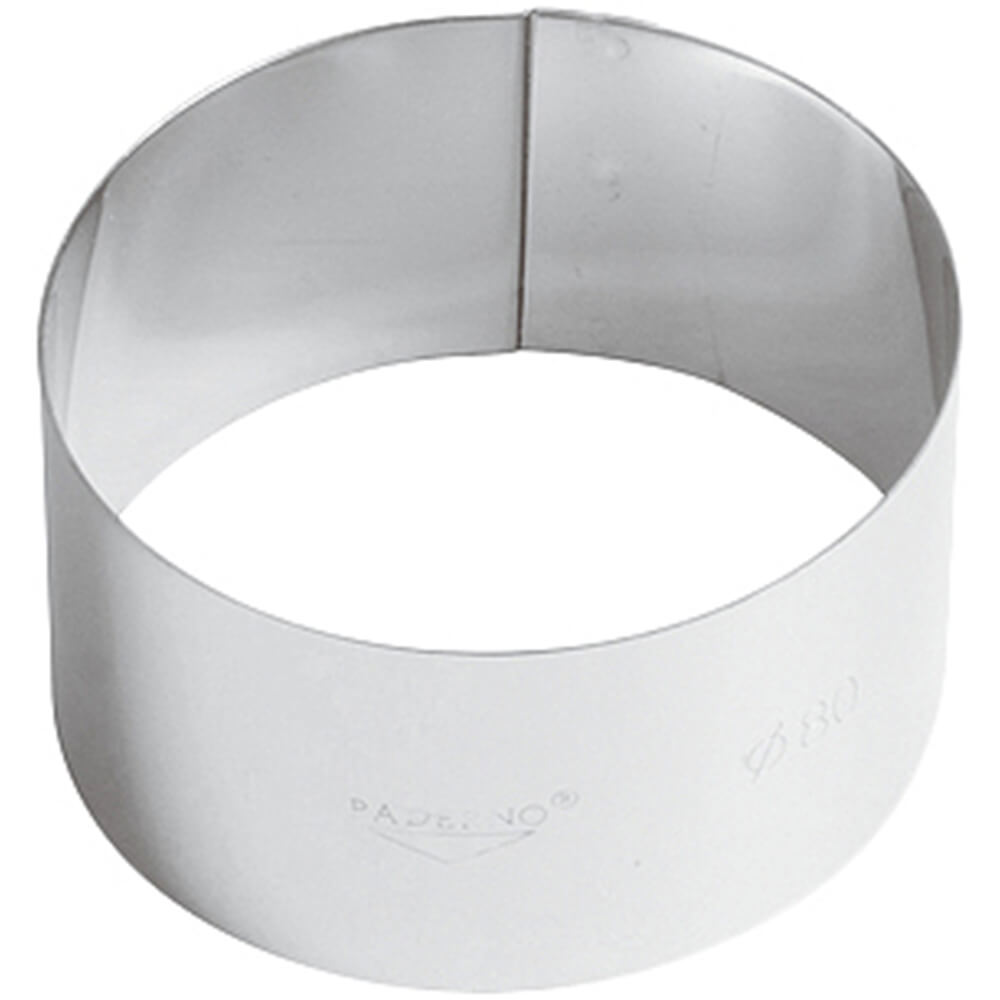 Stainless Steel Pastry / Mousse Ring, 3.13" 4753208 Paderno