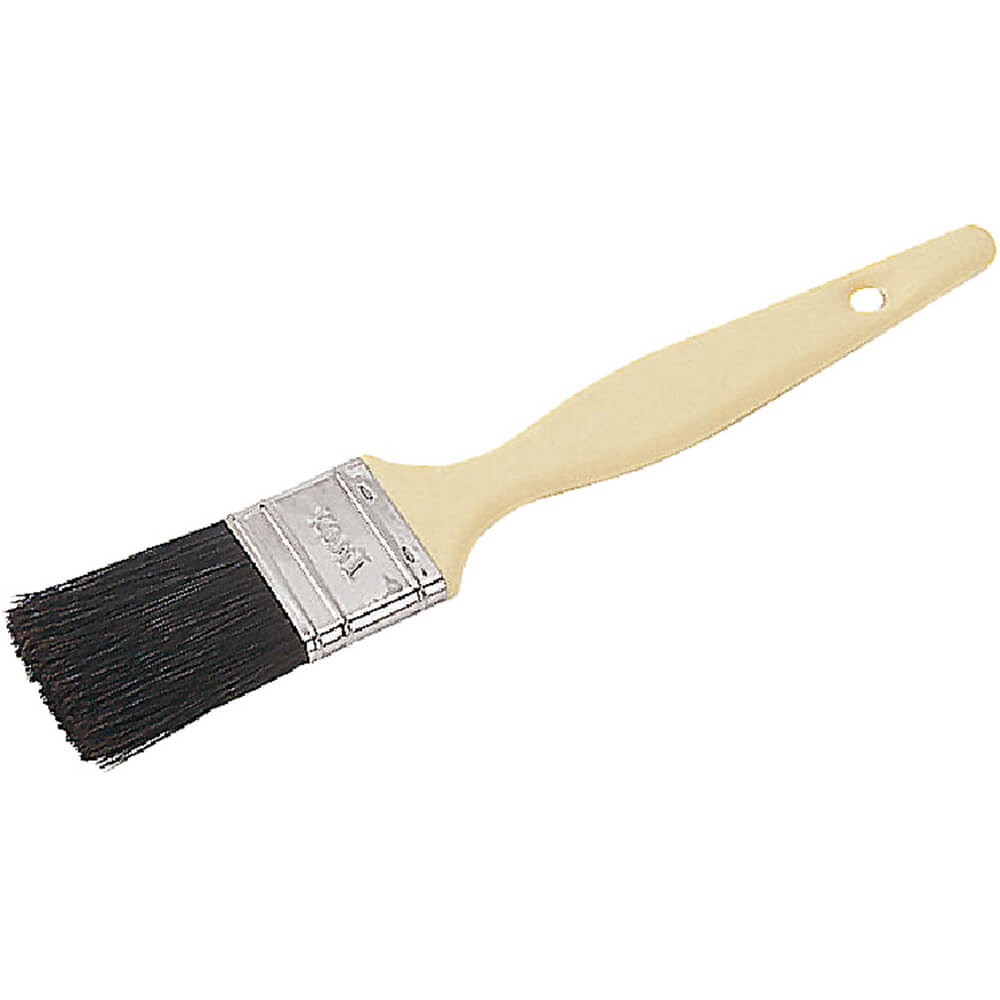 Beige, Composite Material Pastry Brush, Black Bristles, 1.5" Wide