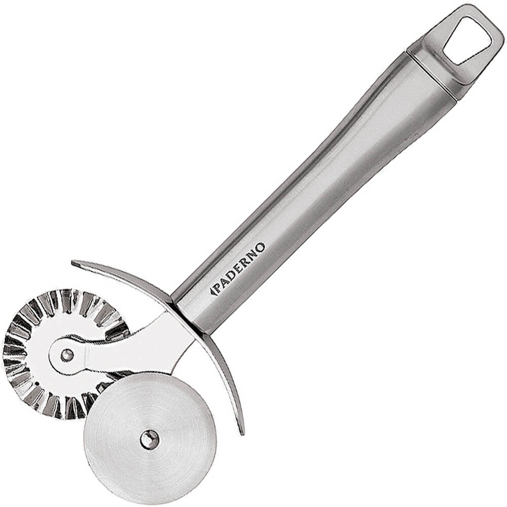 Paderno All Stainless Steel Double Pastry Wheel, Plain and Fluted, 4827839