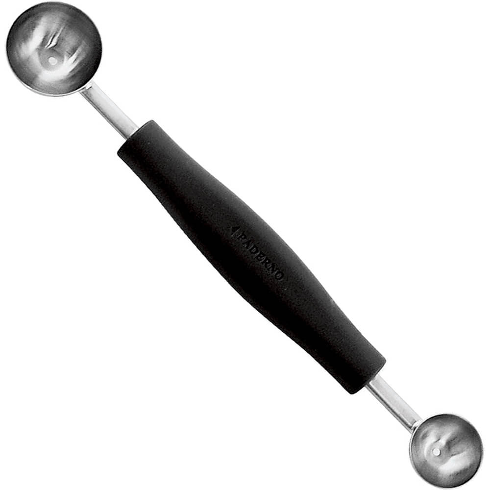 Black, Stainless Steel Double Melon Baller, Large Scoops 4828028