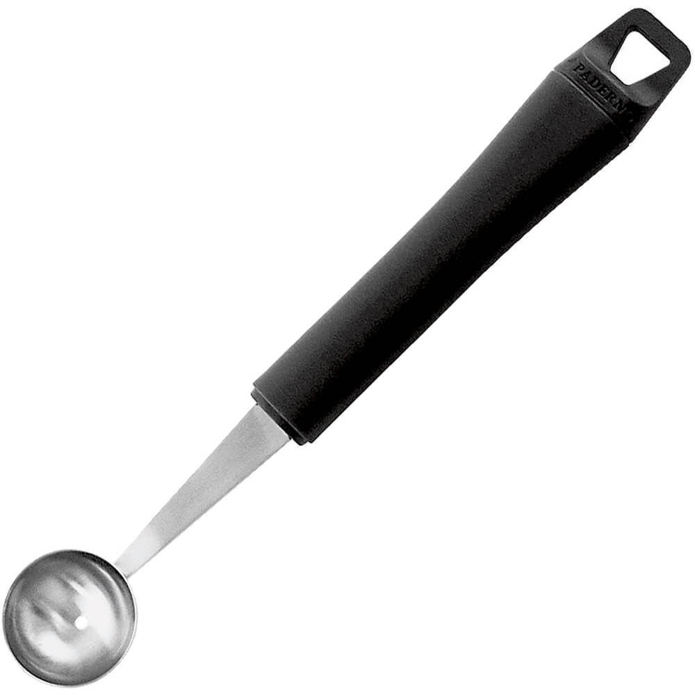 Black, Stainless Steel Melon Baller, 1.18" Scoop 4828036 Paderno