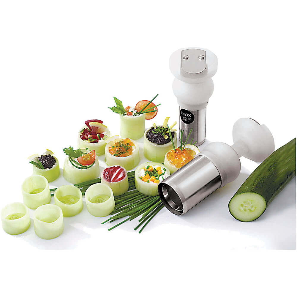 Stainless Steel Vegetable / Fruit Decorative Cylinder Cutter, 1.5" 4828504 Tellier