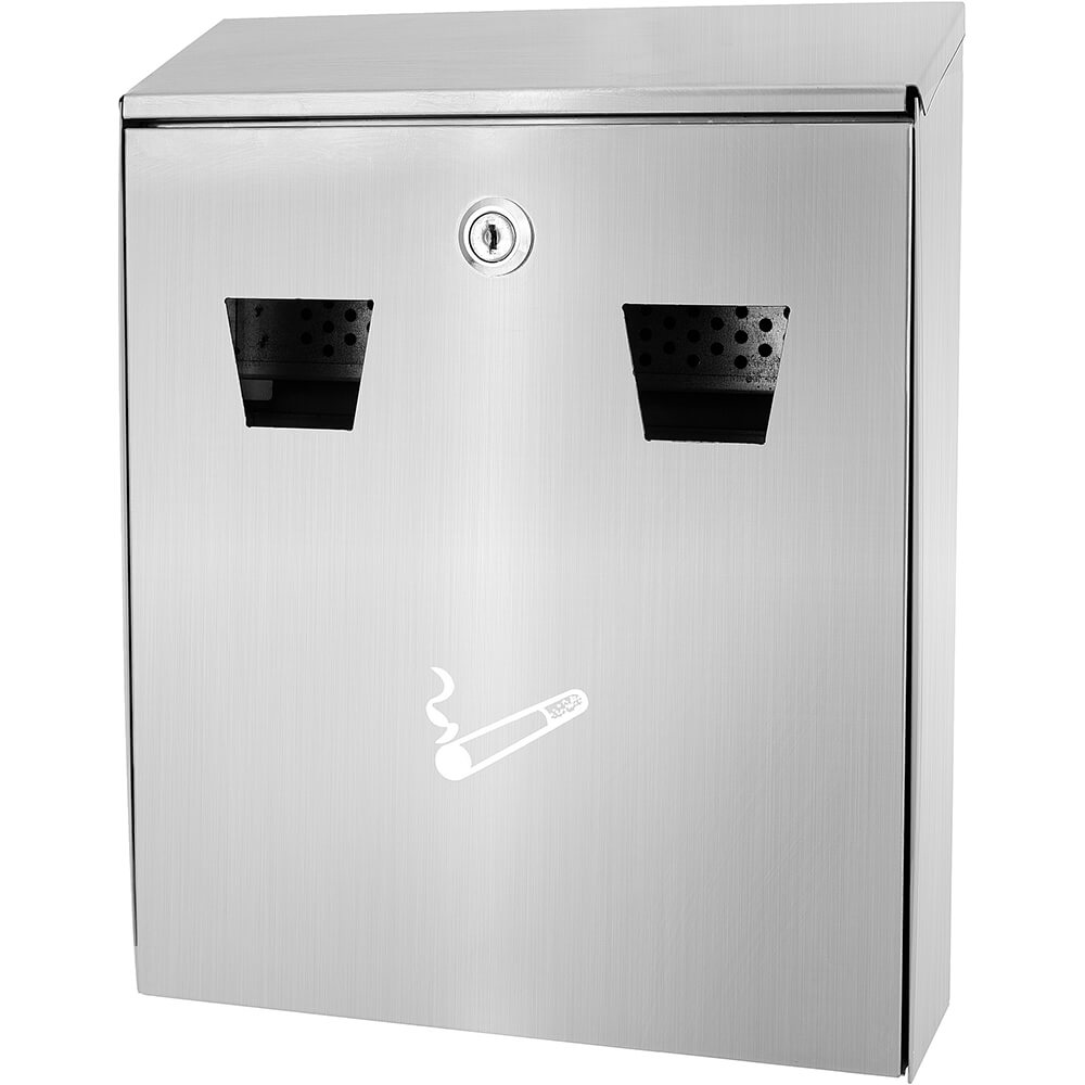 Alpine Industries Stainless Steel AllInOne Wall Mounted Cigarette