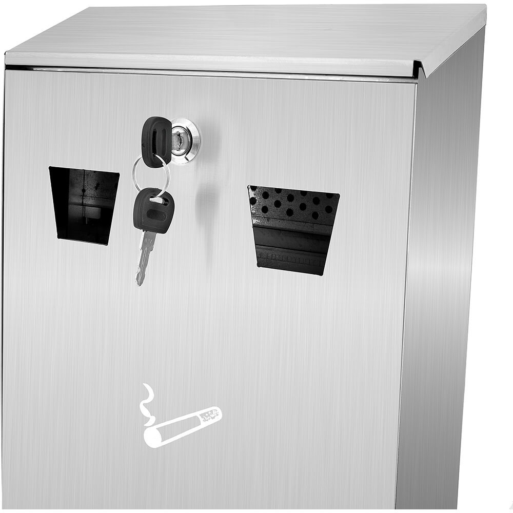 Alpine Industries Stainless Steel AllInOne Wall Mounted Cigarette