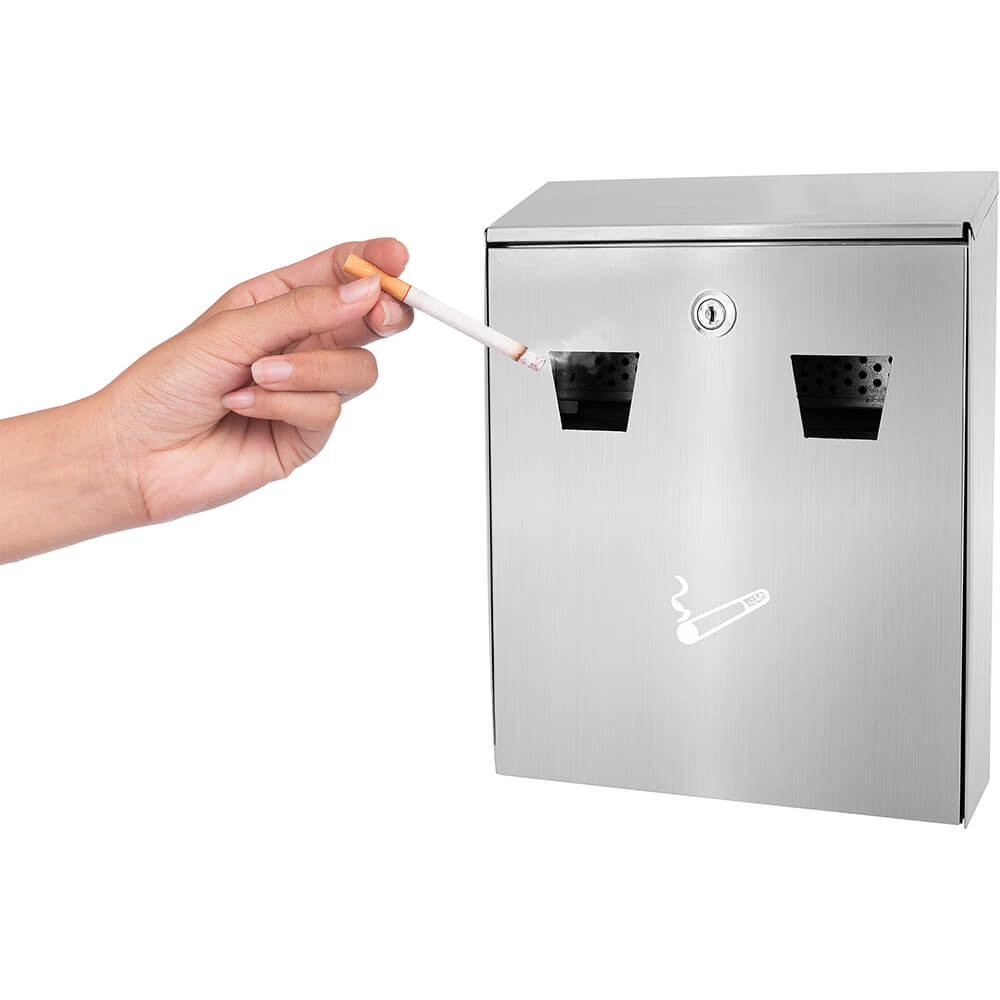 Alpine Industries Stainless Steel AllInOne Wall Mounted Cigarette