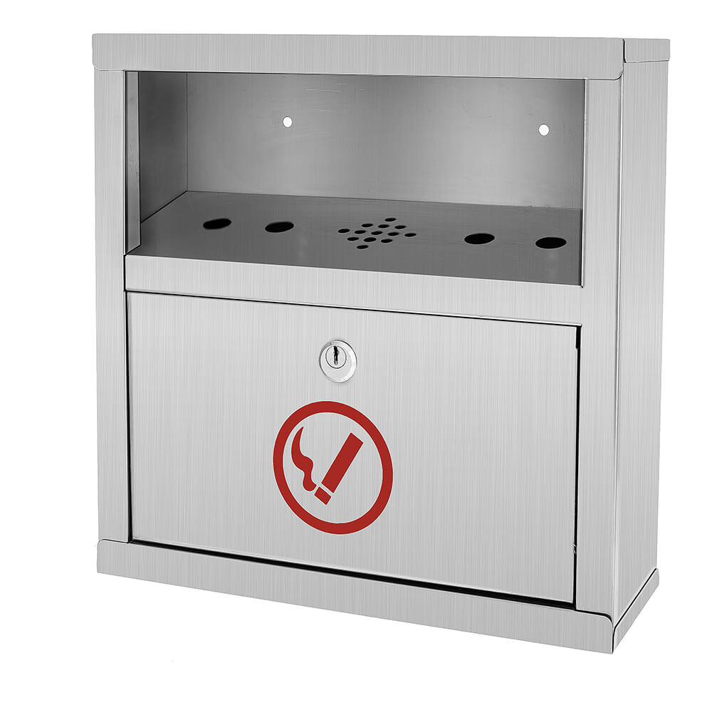 Stainless Steel Quick Clean Wall Mounted Cigarette Disposal Bin