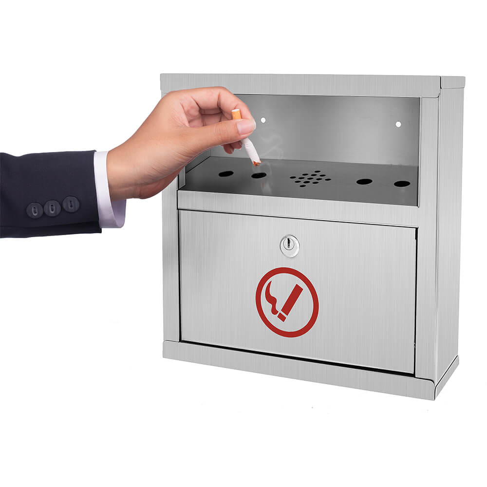 Alpine Industries Stainless Steel Quick Clean Wall Mounted Cigarette