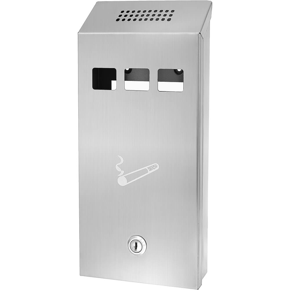 Stainless Steel WallMounted Cigarette Disposal Bin / Outdoor Ashtray
