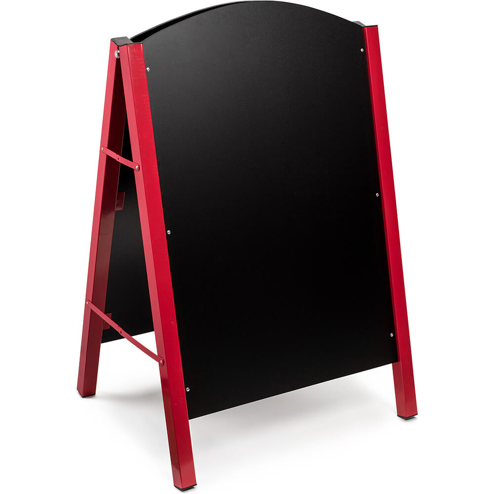Red, Metal A-Frame Floor Standing Marker MDF Board Sign