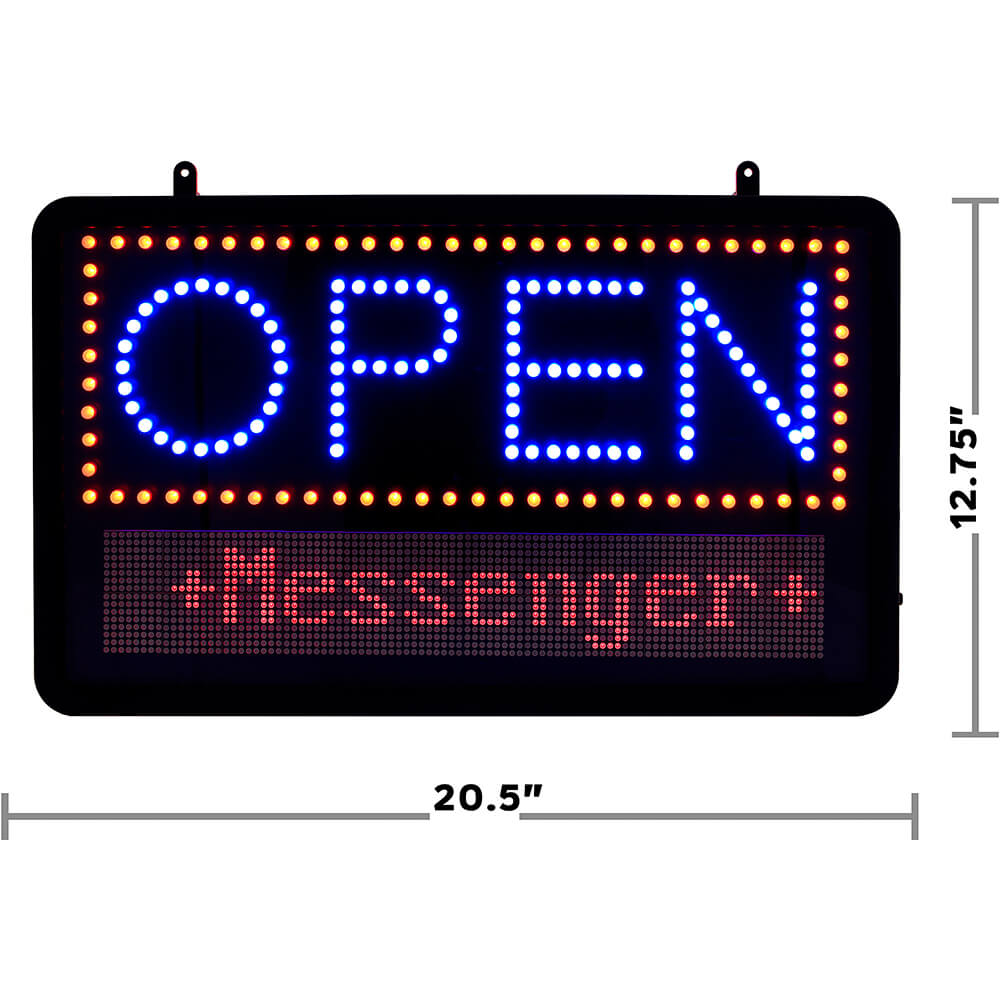 Black, ABS LED Open Programmable Sign View 3