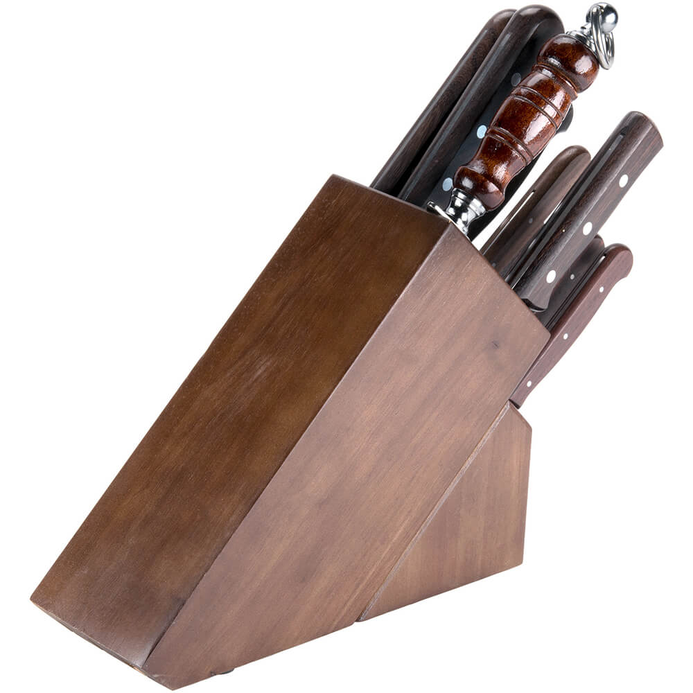 11piece Knife Set With Oak Block Base, Maple Wood Handles 5.1190.11