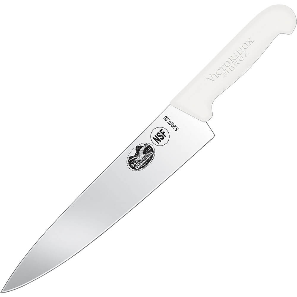 10" Chefs Knife, 21/8" Wide, White Fibrox Handle 5.2007.25X2