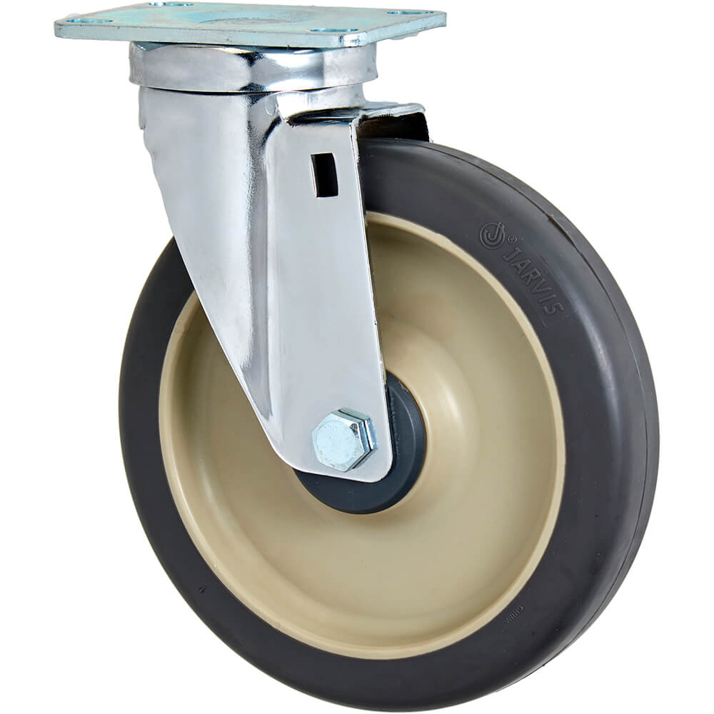 6" Swivel Caster, 4Bolts for Kiosks, Beverage Bars, Carts, Carriers