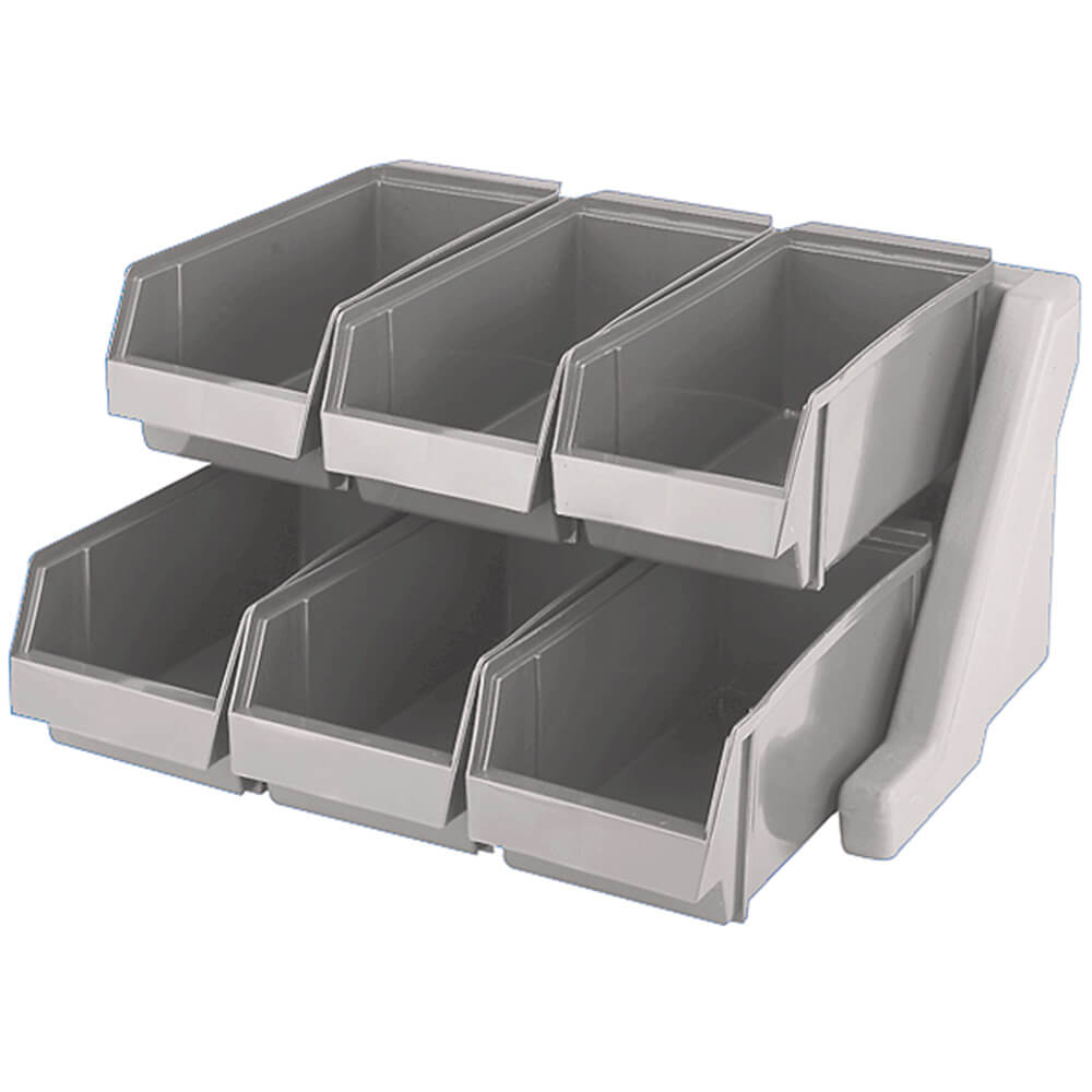 Cambro Speckled Gray Condiment Holder With 6 Bins 6rs6 480