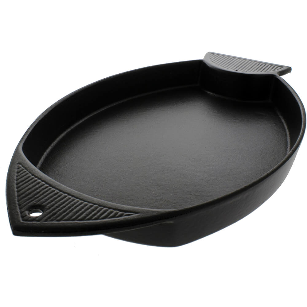thumbnail image 2 of Cast Iron Fish Grill Pan With Tray - 14.2 Inch Heavy Duty Fish Fryer For Whole Fish Up To 1.7lb 2 of 9