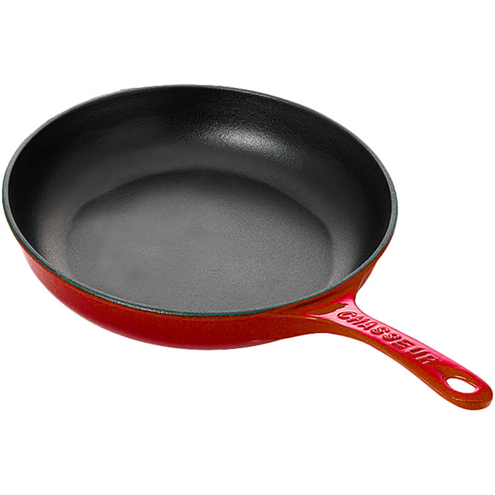 Red, Cast Iron Frying Pan, 1Piece with Handle, 77/8" A1733021 Chasseur