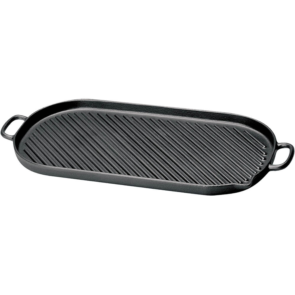 Chasseur Large Black Oval Cast Iron Grill World Cuisine A1733746