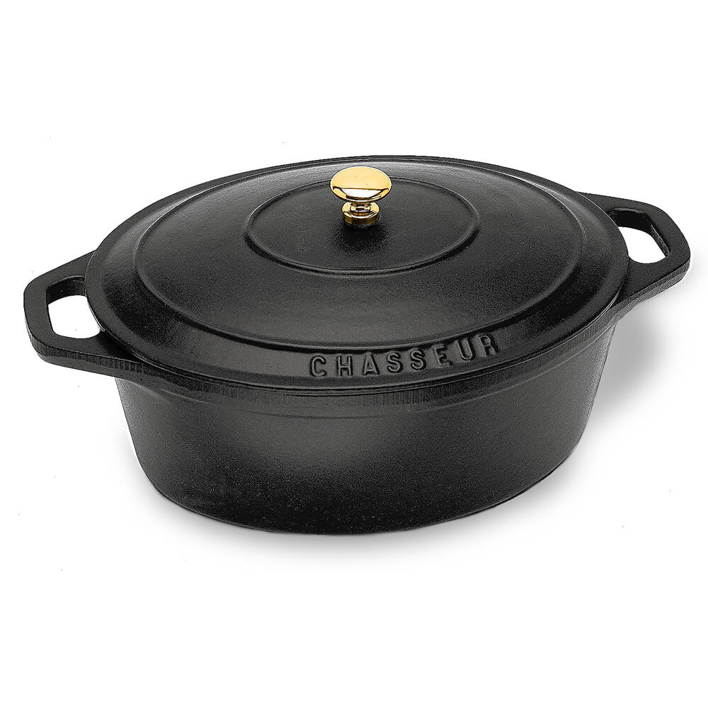 Chasseur Black, Cast Iron Oval Dutch Oven, 6.75 Qt, A1737033